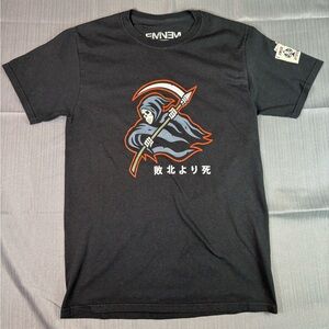 Eminem “Death Before Defeat” Grim Reaper Graphic T-Shirt (Small)